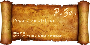 Popu Zseraldina névjegykártya